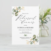 エレガント金ゴールドグ結婚レナリーのリハーサル 招待状 (スタンド正面)