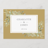 エレガント金ゴールドグ結婚レリーの詳細情報 エンクロージャーカード (裏面)