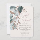 エレガント金ゴールドグ離れリーズのブライダルシャワー招待 招待状 (正面)