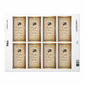 エレガント金ゴールドコーヒー銀グリッター製品ラベル ラベル (フルシート)