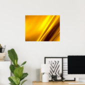 エレガント金ゴールドサテンフェイクテクスチャルック ポスター (ホームオフィス)