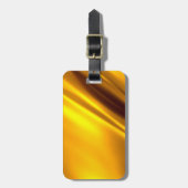 エレガント金ゴールドサテンフェイクテクスチャルック ラゲッジタグ (正面縦)