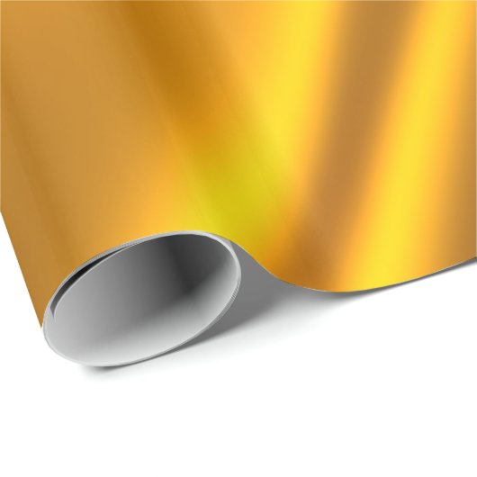 エレガント金ゴールドサテンフェイクテクスチャルック ラッピングペーパー (ロールコーナー)