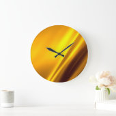 エレガント金ゴールドサテンフェイクテクスチャルック ラージ壁時計 (ホーム)