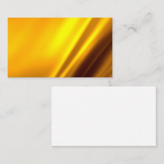 エレガント金ゴールドサテンフェイクテクスチャルック 名刺 (正面/裏面)