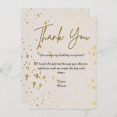エレガント金ゴールドサンキューカード サンキューカード