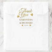 エレガント金ゴールドサンキュー結婚式の引き出物 ラウンドシール (バッグ)