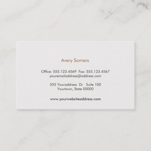 エレガント金ゴールドサークルMakeup Artist美しい 名刺 (裏面)