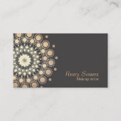 エレガント金ゴールドサークルMakeup Artist美しい 名刺 (正面)