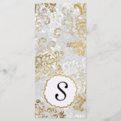 エレガント金ゴールドシルバーおよびグレーフローラプログラム プログラム (裏面)