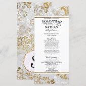 エレガント金ゴールドシルバーおよびグレーフローラプログラム プログラム (正面/裏面)