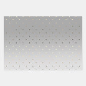 エレガント金ゴールドシルバーおよびバラ金ゴールド水玉模様 ラッピングペーパーシート (正面3)