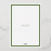 エレガント金ゴールドシンプルクリスマスフレーム写真 箔シーズンカード (裏面)