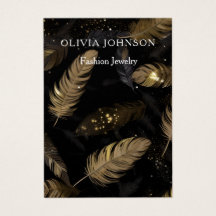 エレガント金ゴールドシンプルジュエリー表示カード