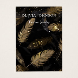 エレガント金ゴールドシンプルジュエリー表示カード