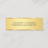 エレガント金ゴールドシンプルプロフェッショナルテンプレートモダン スキニー名刺 (裏面)