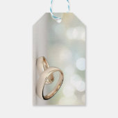 エレガント金ゴールドシンプル結婚リングや輪 ギフトタグ (裏面)