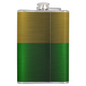 エレガント金ゴールドシールドモノグラムデザイン フラスク (裏面)