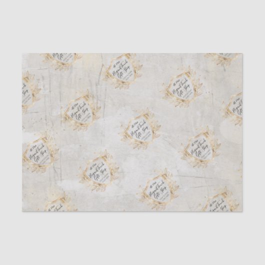 エレガント金ゴールドシールド会社企業のブランディング 薄葉紙 (正面)