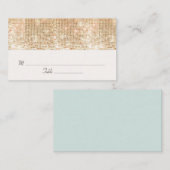 エレガント金ゴールドシー結婚クインの大事な行事座席表 プレイスカード (正面/裏面)