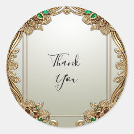 エレガント金ゴールドシ華美ステッカー ラウンドシール