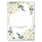 エレガント金ゴールドジオメト結婚リのエンクロージャカード テーブルナンバー (裏面)