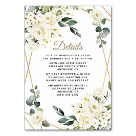 エレガント金ゴールドジオメト結婚リのエンクロージャカード テーブルナンバー