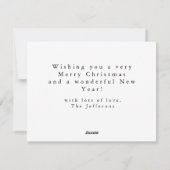 エレガント金ゴールドジョイクラシックカスタムフォトクリスマス  シーズンカード (裏面)