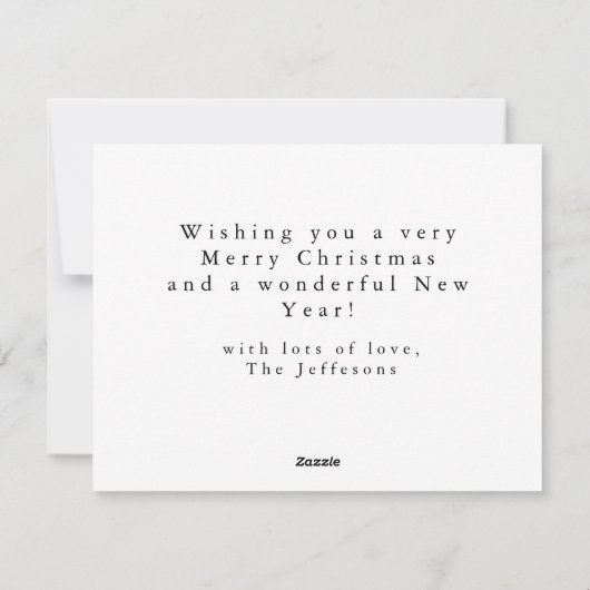 エレガント金ゴールドジョイクラシックカスタムフォトクリスマス  シーズンカード (裏面)