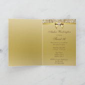 エレガント金ゴールドスイート16パーティの招待状 招待状 (内部)