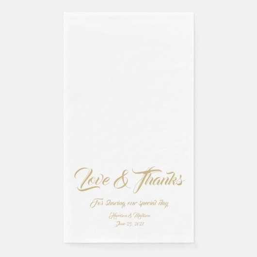 エレガント金ゴールドスカスタムクリプト感謝していラヴ&ズ結婚 (正面)