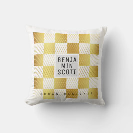 エレガント金ゴールドスクエア装飾用クッション クッション