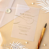 エレガント金ゴールドスクリプトアクリル結婚式招待状 アクリル招待状