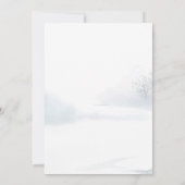 エレガント金ゴールドスクリプトクリスマス冬キツネ シーズンカード (裏面)