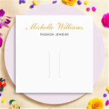 エレガント金ゴールドスクリプトヘアクリップ表示カード