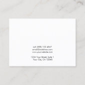 エレガント金ゴールドスクリプトヘアクリップ表示カード 名刺 (裏面)