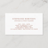 エレガント金ゴールドスクリプトモノグラムモダンプロフェッショナル 名刺 (裏面)