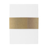 エレガント金ゴールドスクリプトモノグラム光沢金ゴールド結婚の 招待状ベリーバンド (裏面例)