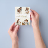 エレガント金ゴールドスクリプト写真コラージクリスマスフライヤー チラシ (手)