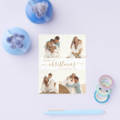 エレガント金ゴールドスクリプト写真コラージクリスマスフライヤー チラシ (シングル)