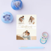 エレガント金ゴールドスクリプト写真コラージクリスマスフライヤー チラシ (シングル)