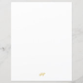 エレガント金ゴールドスクリプト文字の固定紙 (裏面)