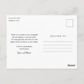 エレガント金ゴールドスクリプト3写真ベビーありがとう ポストカード (裏面)