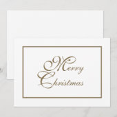 エレガント金ゴールドスクリプパーソナライズされたト シーズンカード (正面/裏面)