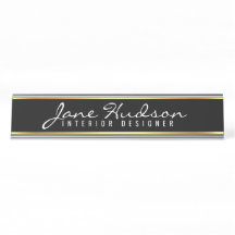 エレガント金ゴールドスクリプモダント花机の名前プレート