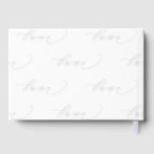 エレガント金ゴールドスクリプ結婚トの日付名 ゲストブック (裏面)