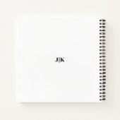 エレガント金ゴールドスクリプ結婚ト写真集 ノートブック (裏面)