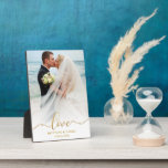 エレガント金ゴールドスクリプ結婚トLoveの写真 フォトプラーク<br><div class="desc">愛エレガント金ゴールドス結婚クリプトの写真プラーク</div>