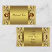 エレガント金ゴールドスクロール名刺テンプレート 名刺 (正面/裏面)