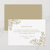エレガント金ゴールドスクロール式披露宴 エンクロージャーカード (正面/裏面)